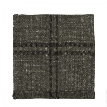 Torchon de vaisselle à carreaux gris foncé