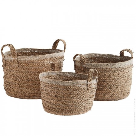 D 34 cm seagrass basket with handles