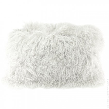Genuine tibet lamb rectangular cushion