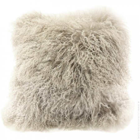 Genuine tibet lamb square earth cushion