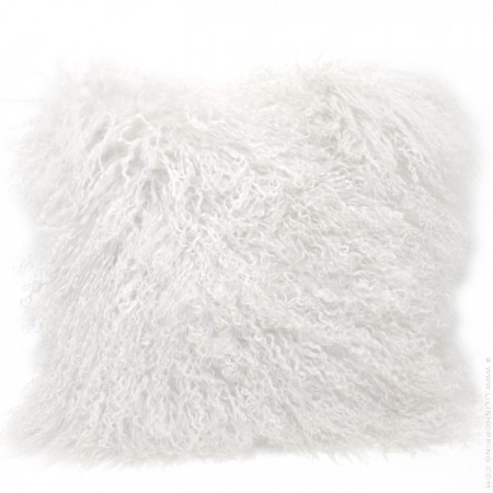 Coussin carré agneau du Tibet 