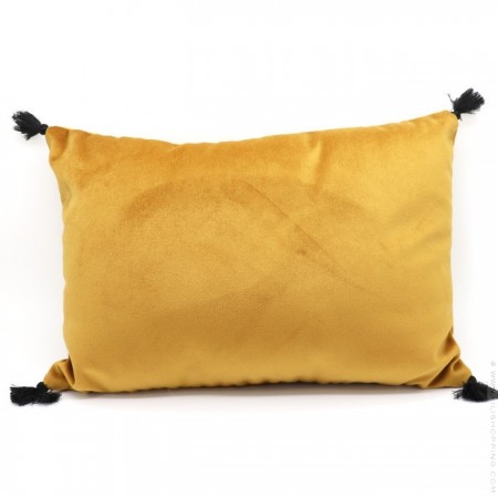 Antic gold velvet cushion