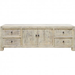 Reclaimed pine wood low sideboard