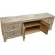 Reclaimed pine wood low sideboard