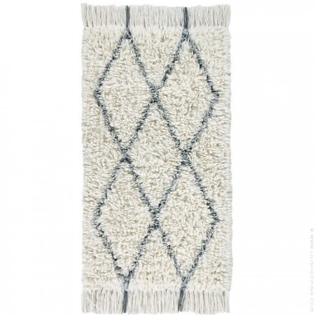 Tapis berbère laine beige lavable 140 x 80 cm