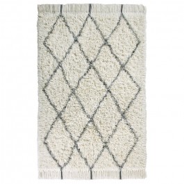 Tapis berbère laine beige lavable 200 x 140 cm