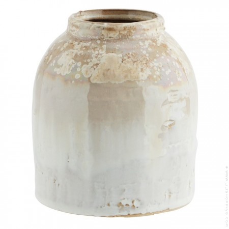 Vase pot blanc naturel