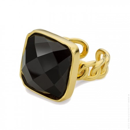 Green Stone gold Plated Ring