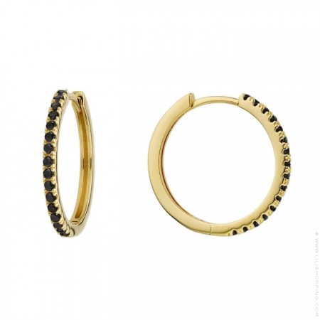 black lovely Delhi gold platted earrings