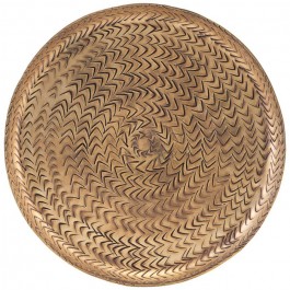 Rattan brass tray