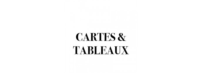 Cartes, affiches, tableaux et miroirs